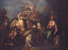 'Christ in the Wilderness Surrounded by Angels
' by Charles de La Fosse